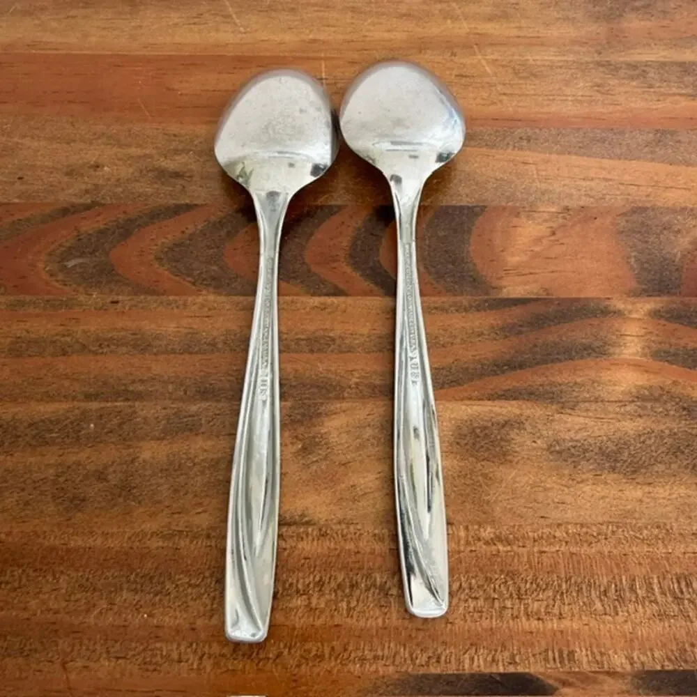 Vintage Rogers Cutlery Co Lawncrest Stainless Steel Mixed Flatware Lot MCM Retro